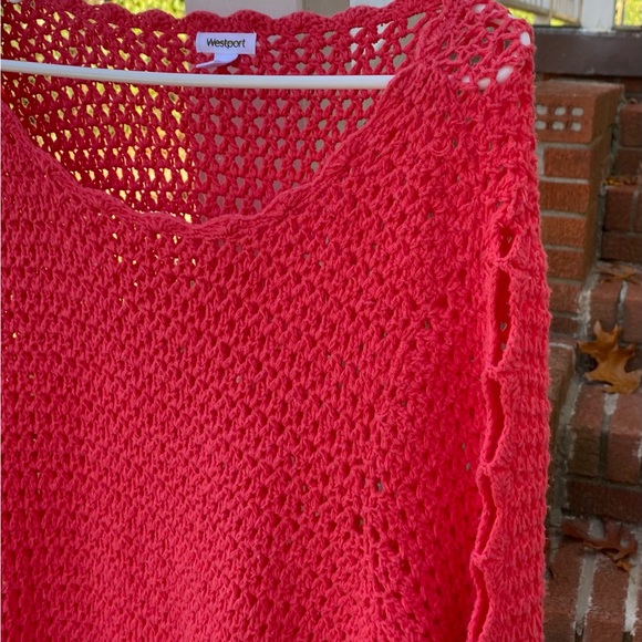 Westport Croqueted Sweater Long Sleeve W/ Open Scalloping On Sleeves Size Large - Picture 10 of 16